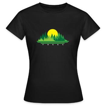 Baum - Frauen T-Shirt - Schwarz - Vorne - AI Model Female 172 dark (172cm)