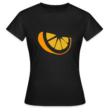Orange - T-shirt Femme - noir - Devant - AI Model Female 172 dark (172cm)