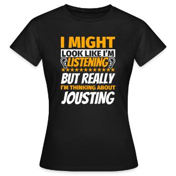 Lance piercing funny gift - Women's T-Shirt - black - Front - AI Model Female 172 dark (172cm)