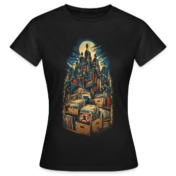 Comic Sammler - Frauen T-Shirt - Schwarz - Vorne - AI Model Female 172 dark (172cm)