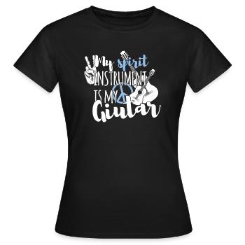 guitarist - Women's T-Shirt - black - Front - AI Model Female 172 dark (172cm)