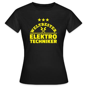 Elektrotechniker - Frauen T-Shirt - Schwarz - Vorne - AI Model Female 172 dark (172cm)