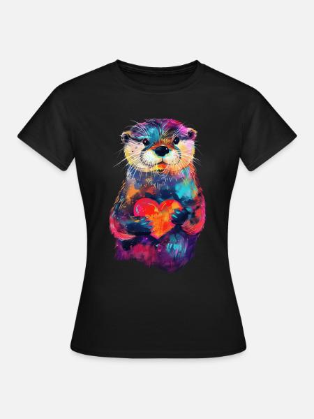 Otter - Frauen T-Shirt - Schwarz