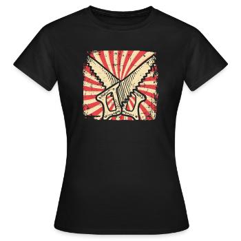 Scie - T-shirt Femme - noir - Devant - AI Model Female 172 dark (172cm)