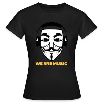 WIR SIND MUSIK - Frauen T-Shirt - Schwarz - Vorne - AI Model Female 172 dark (172cm)