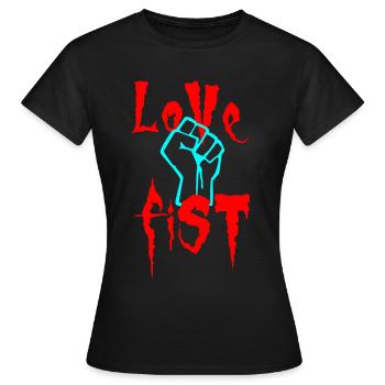 Love Fist - the Love Fist - Women's T-Shirt - black - Front - AI Model Female 172 dark (172cm)