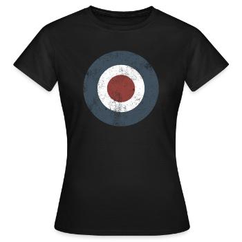 Mod Target bleu vintage - T-shirt Femme - noir - Devant - AI Model Female 172 dark (172cm)