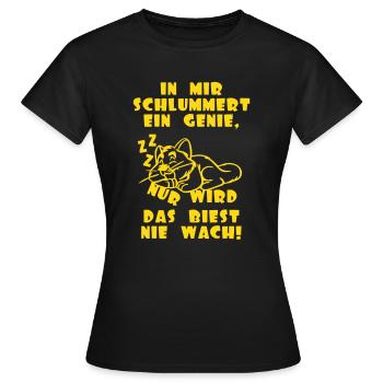 génie - T-shirt Femme - noir - Devant - AI Model Female 172 dark (172cm)