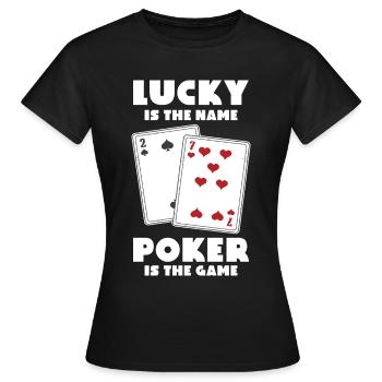 Poker Pokerspieler Texas Holdem - Frauen T-Shirt - Schwarz - Vorne - AI Model Female 172 dark (172cm)