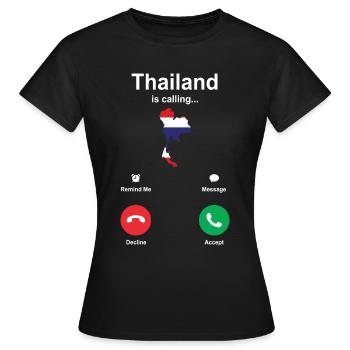 Thailand - Frauen T-Shirt - Schwarz - Vorne - AI Model Female 172 dark (172cm)