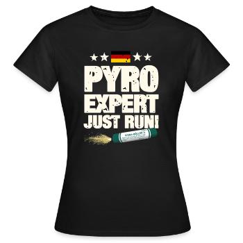 Pyro Expert - Frauen T-Shirt - Schwarz - Vorne - AI Model Female 172 dark (172cm)
