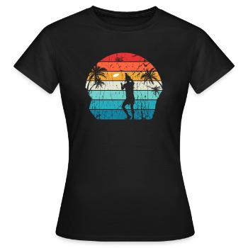 Frisbee - Frauen T-Shirt - Schwarz - Vorne - AI Model Female 172 dark (172cm)
