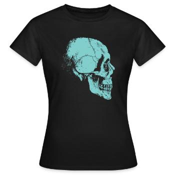 Crâne de squelette d’OS - T-shirt Femme - noir - Devant - AI Model Female 172 dark (172cm)