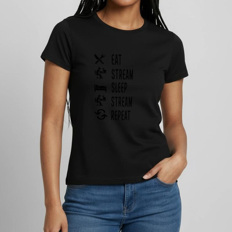 Manger> Diffuser> Dormir> Diffuser> Répéter T-shirt Femme