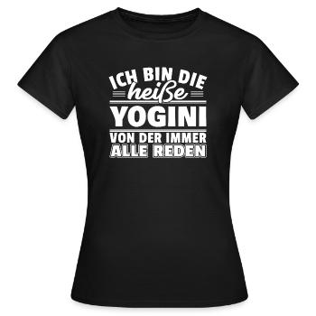 Heiße Yogini - Frauen T-Shirt - Schwarz - Vorne - AI Model Female 172 dark (172cm)