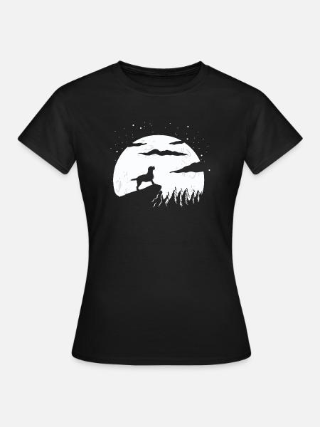 Border Terrier Moon - Women's T-Shirt - black