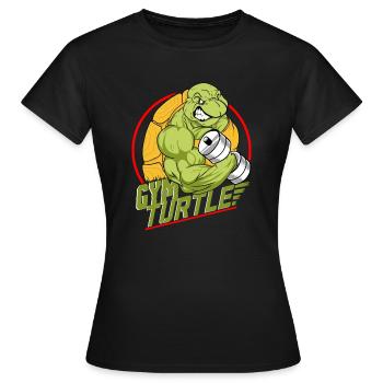 Gym Gym Turtle Design - T-shirt Femme - noir - Devant - AI Model Female 172 dark (172cm)