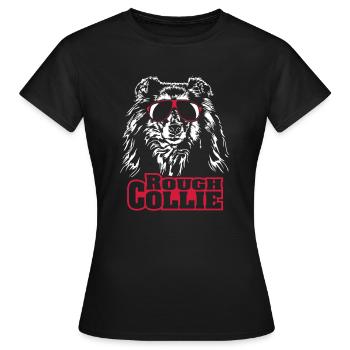 ROUGH COLLIE cool - Women's T-Shirt - black - Front - AI Model Female 172 dark (172cm)