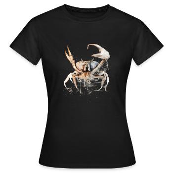Sternzeichen Krebs - Frauen T-Shirt - Schwarz - Vorne - AI Model Female 172 dark (172cm)