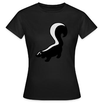 Stinktier - Frauen T-Shirt - Schwarz - Vorne - AI Model Female 172 dark (172cm)