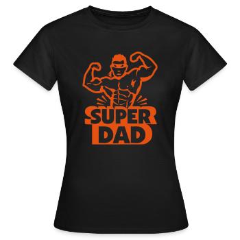 Super Dad Helden Muskel - Frauen T-Shirt - Schwarz - Vorne - AI Model Female 172 dark (172cm)