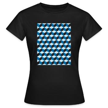 cubes - Frauen T-Shirt - Schwarz - Vorne - AI Model Female 172 dark (172cm)