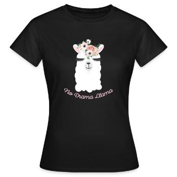 Kein Drama-Lama - Frauen T-Shirt - Schwarz - Vorne - AI Model Female 172 dark (172cm)