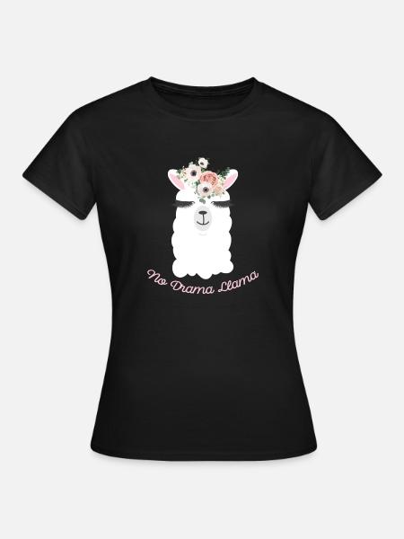 Kein Drama-Lama - Frauen T-Shirt - Schwarz