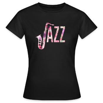 Jazz - Frauen T-Shirt - Schwarz - Vorne - AI Model Female 172 dark (172cm)