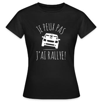 Ich kann nicht, ich habe eine Rallye! C2 - Frauen T-Shirt - Schwarz - Vorne - AI Model Female 172 dark (172cm)