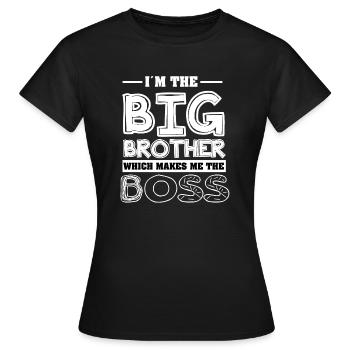 Brother Shirt Big brother - Frauen T-Shirt - Schwarz - Vorne - AI Model Female 172 dark (172cm)