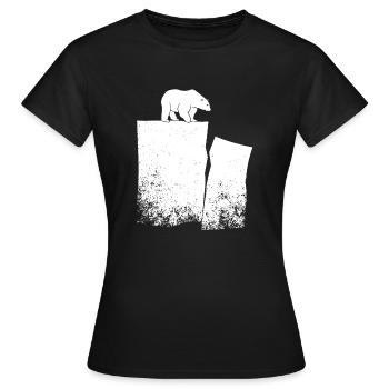 Eisbär und globale Erwärmung - Frauen T-Shirt - Schwarz - Vorne - AI Model Female 172 dark (172cm)