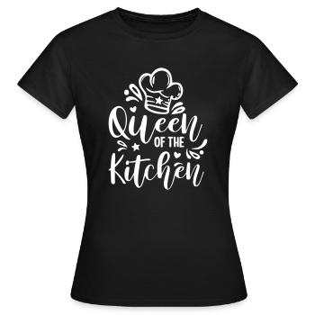 Reine de la cuisine - T-shirt Femme - noir - Devant - AI Model Female 172 dark (172cm)