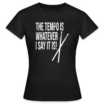 Le tempo est ce que je dis / baguettes - T-shirt Femme - noir - Devant - AI Model Female 172 dark (172cm)