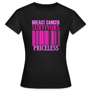 Priceless Breast Cancer Awareness - Women's T-Shirt - black - Front - AI Model Female 172 dark (172cm)