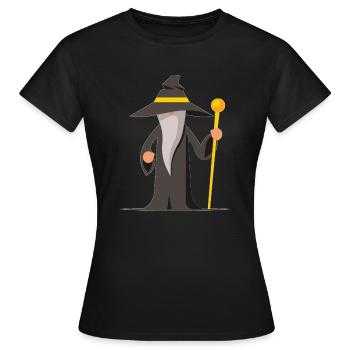 sorcier - T-shirt Femme - noir - Devant - AI Model Female 172 dark (172cm)