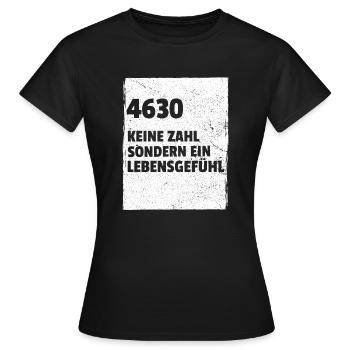 4630 Bochum - Frauen T-Shirt - Schwarz - Vorne - AI Model Female 172 dark (172cm)