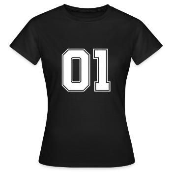 Nummer 1 - Frauen T-Shirt - Schwarz - Vorne - AI Model Female 172 dark (172cm)