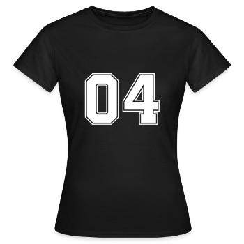 Anzahl 4 - Frauen T-Shirt - Schwarz - Vorne - AI Model Female 172 dark (172cm)