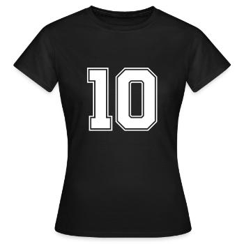 numéro varsity 10 - T-shirt Femme - noir - Devant - AI Model Female 172 dark (172cm)