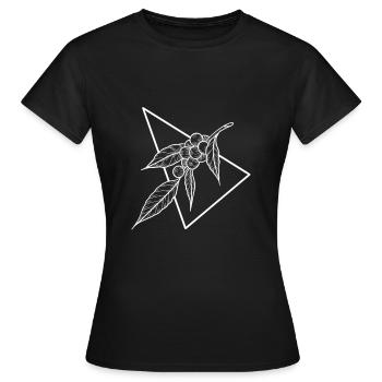Beeren-Dreieck - Frauen T-Shirt - Schwarz - Vorne - AI Model Female 172 dark (172cm)