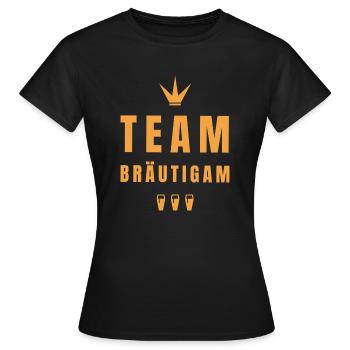 Team Bräutigam, Junggesellenabschied, Team awesome - Frauen T-Shirt - Schwarz - Vorne - AI Model Female 172 dark (172cm)