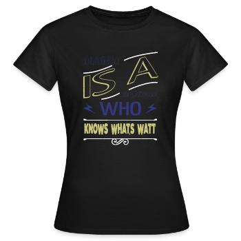 electrician beer electrician apprentice awesome - Women's T-Shirt - black - Front - AI Model Female 172 dark (172cm)
