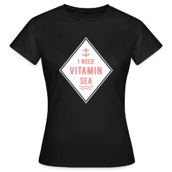 Vitamin Sea 1C Color Switch - Frauen T-Shirt - Schwarz - Vorne - AI Model Female 172 dark (172cm)