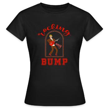 Rocking my bump maximum rocknroll rockabilly - T-shirt Femme - noir - Devant - AI Model Female 172 dark (172cm)