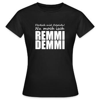 Sächsisch - Dialekt - Spruch - Frauen T-Shirt - Schwarz - Vorne - AI Model Female 172 dark (172cm)