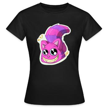 Katze - Frauen T-Shirt - Schwarz - Vorne - AI Model Female 172 dark (172cm)