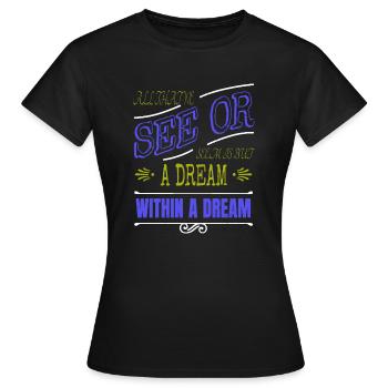 art book cat wine book children a time readers - Women's T-Shirt - black - Front - AI Model Female 172 dark (172cm)