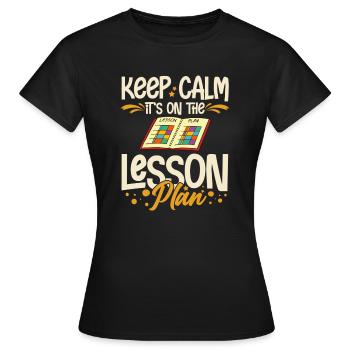 Plan de leçon Enseignant Planificateur préscolaire École - T-shirt Femme - noir - Devant - AI Model Female 172 dark (172cm)