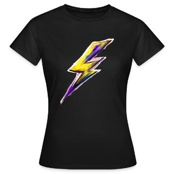 Stylized flash flash - Women's T-Shirt - black - Front - AI Model Female 172 dark (172cm)